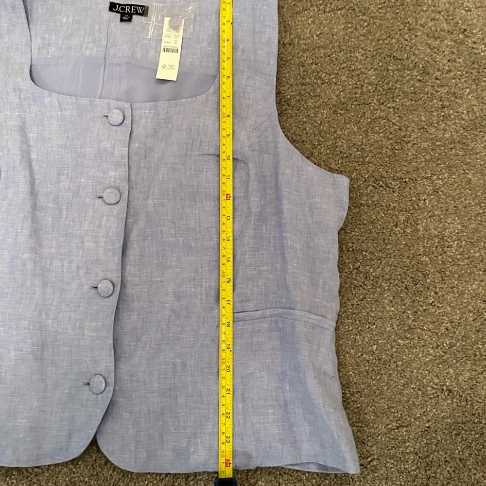 J. Crew Linen Fitted Vest - Picture 4 of 9